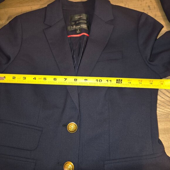 J.Crew Dalton Blazer in Italian Stretch Wool Navy Slim Fit Size Womens 0 Preppy - Picture 10 of 12